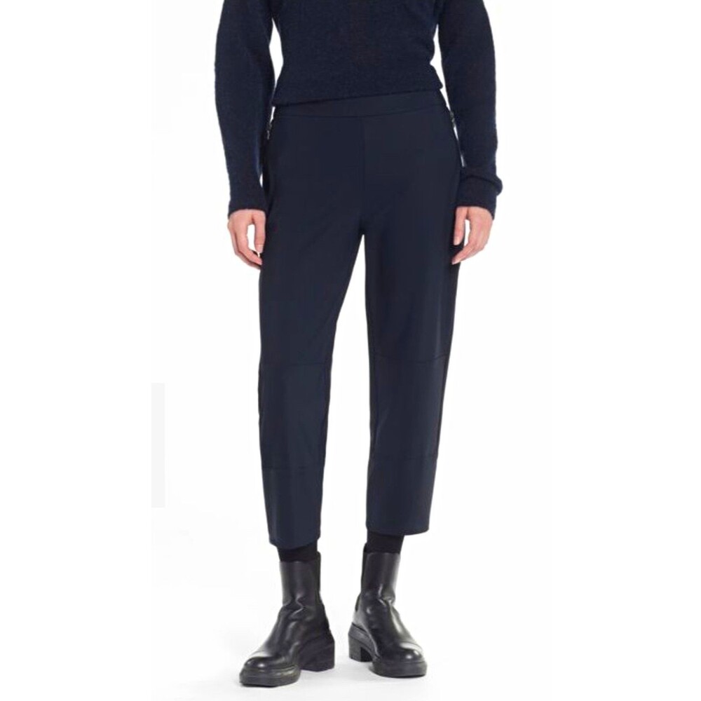 Sarah Pacini Women's Black Pull-On Stretch Knit Dress Pants Tapered Sz S